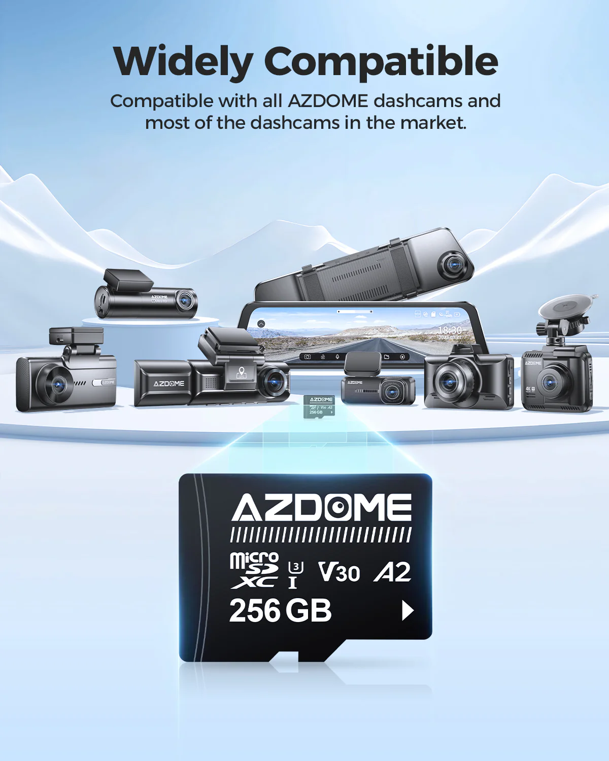 AZDOME 256GB Micro SD Card Memory Card for AZDOME M550 GS63H Pro M63 M300 M300S M27 M17 M01 Pro PG19X Dash Cam - Image 3