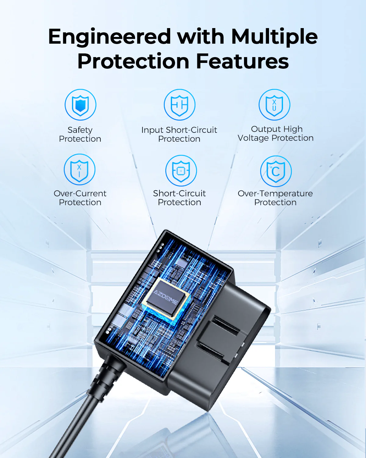 AZDOME OBD Hardwire Kit Type C Port, Support Parking Mode, 11FT 12V-24V to 5V for M300S M550 M660 GS63H Pro PG17 Dash Cam - Image 5