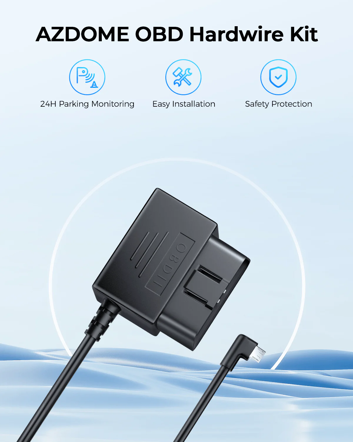 AZDOME OBD Hardwire Kit Type C Port, Support Parking Mode, 11FT 12V-24V to 5V for M300S M550 M660 GS63H Pro PG17 Dash Cam - Image 6