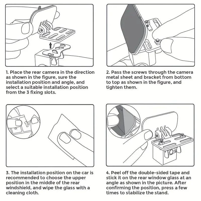 AZDOME Accessories Dash Cam Rear Camera Holder Rear Window Bracket - Image 5
