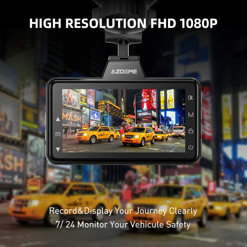 AZDOME M01 Pro 2CH Dash Cam 1080P with ADAS 3" Screen 24H Parking Mode - Image 3